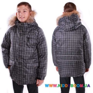 Куртка-пуховик с мехом для мальчика р-р 116-140 O’HARA H-30